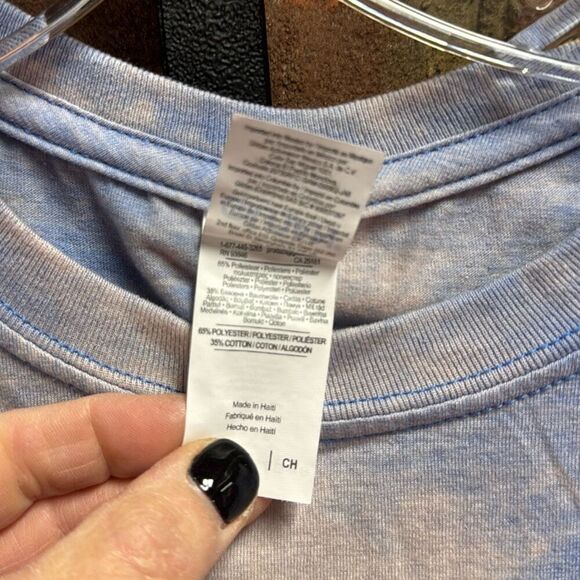 Blue Bleached Snowman Gildan Short Sleeve Tshirt Size Small NEW - Picture 4 of 5